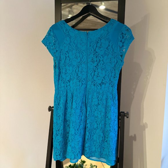 Urban Outfitters Coincidence & Chance Aqua Blue Lace Dress - Picture 3 of 7